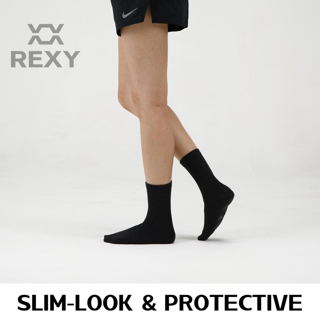 Buy 5X Rexy 3D Seamless Crew Socks Large Slim Breathable BLACK discounted | Products On Sale Australia