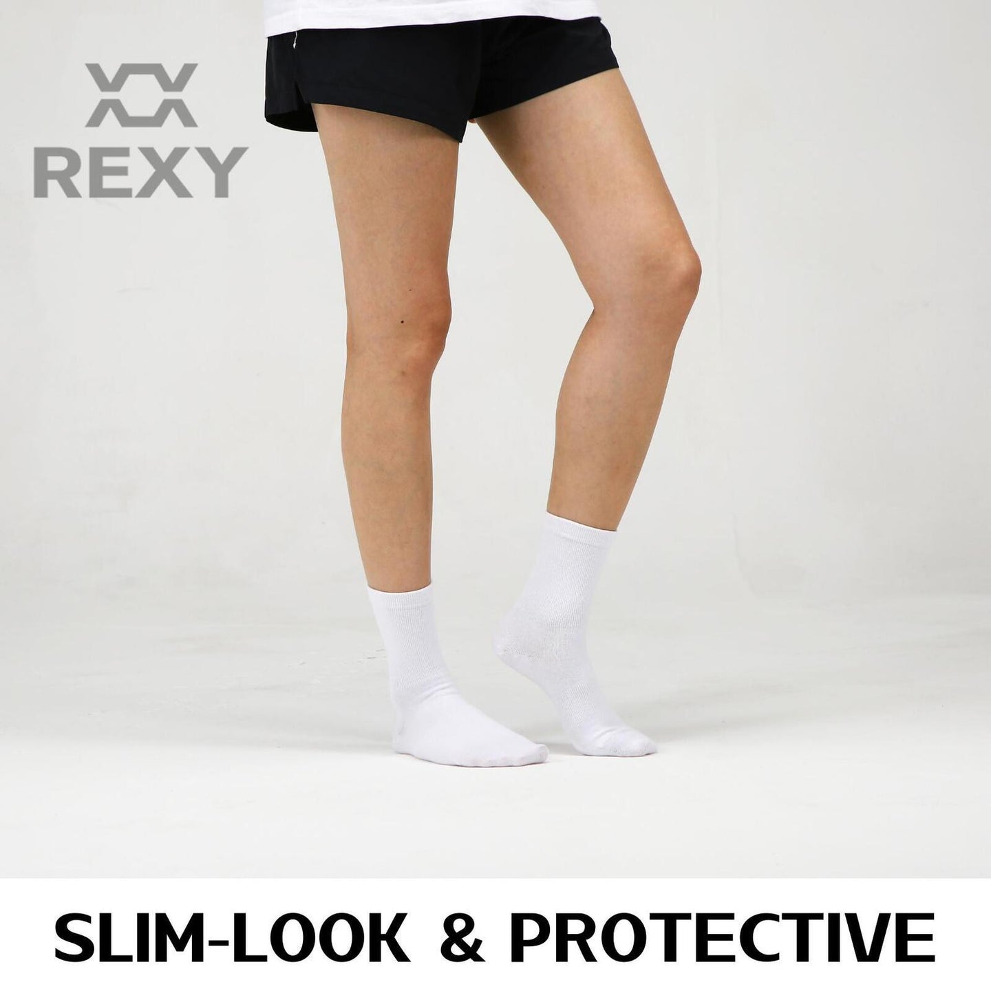 Buy 5X Rexy 3D Seamless Crew Socks Large Slim Breathable WHITE discounted | Products On Sale Australia