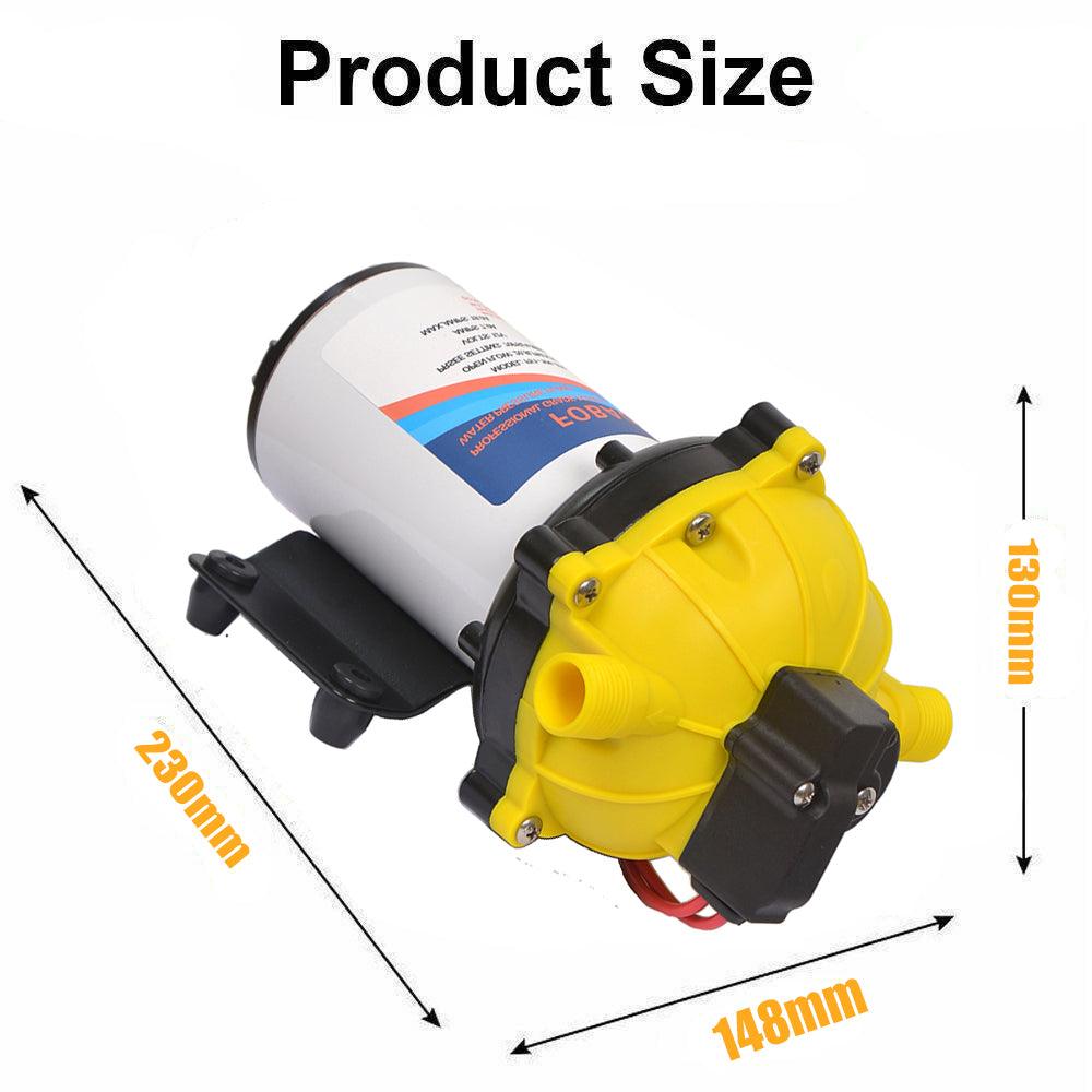 Buy 6.6GPM Washdown Pump Kit 12V Wash Pump w/ Hose Nozzle For Caravan RV Marine Boat discounted | Products On Sale Australia