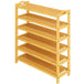 Buy 6 Layers Natural Wood Bamboo Shelf Entryway Storage Shoe Rack Home Furniture discounted | Products On Sale Australia