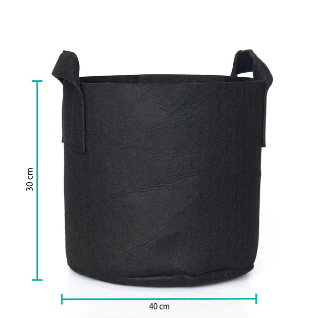 Buy 6 Pck 10 Gallon Fabric Flower Pots 38L Garden Planter Bags Black Felt Root Pouch discounted | Products On Sale Australia