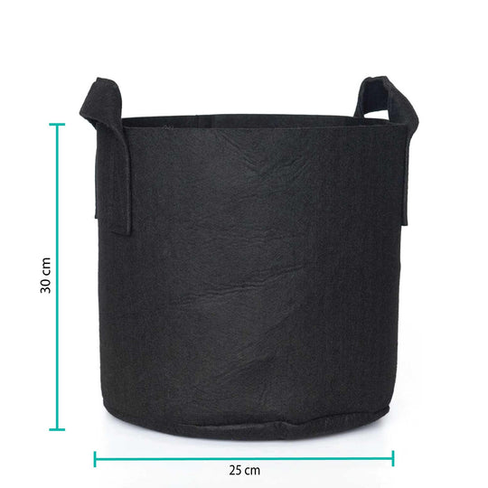 Buy 6 Pck 5 Gallon Fabric Flower Pots 19L Garden Planter Bags Black Felt Root Pouch discounted | Products On Sale Australia