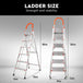 Buy 6 Step Ladder Folding Aluminium Portable Multi Purpose Household Tool Non Slip discounted | Products On Sale Australia