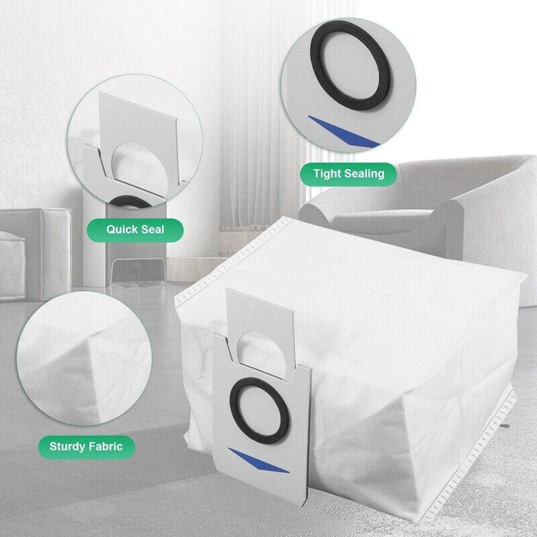 Buy 6 X Auto Empty Station Dust Bags For Ecovacs Deebot X1 Omni Series Robots discounted | Products On Sale Australia