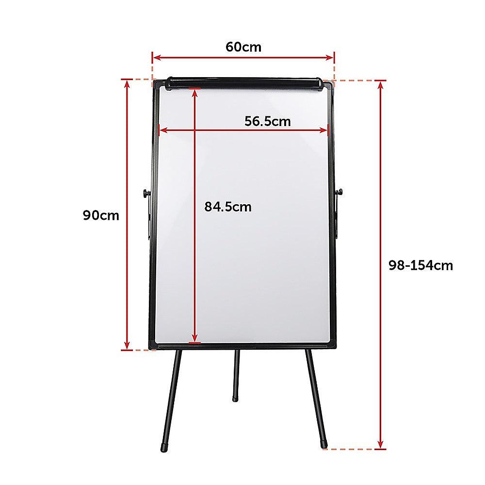 Buy 60 x 90cm Magnetic Writing Whiteboard Dry Erase w/ Height Adjustable Tripod Stand discounted | Products On Sale Australia