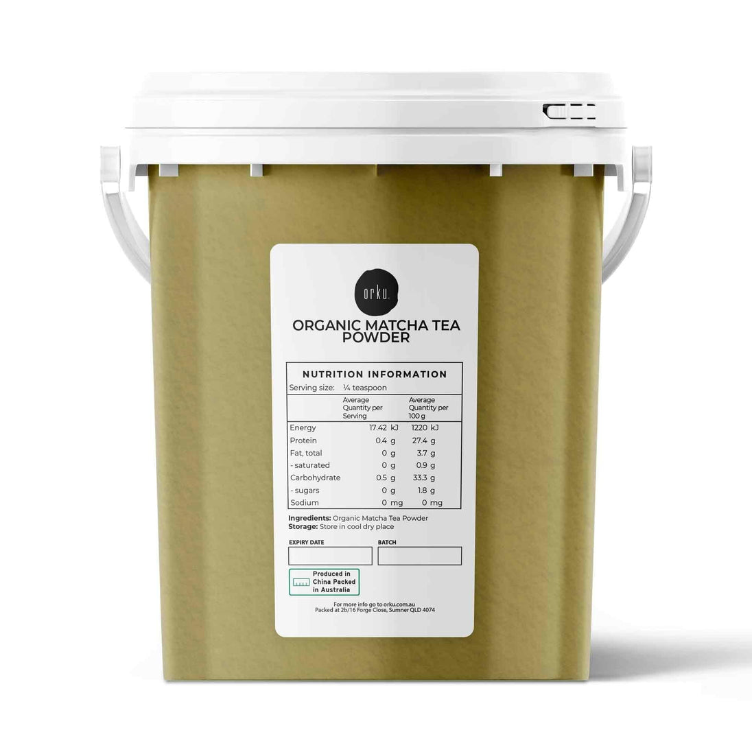 Buy 600g Organic Matcha Powder Tub Bucket Camellia Sinensis Green Tea Leaf discounted | Products On Sale Australia