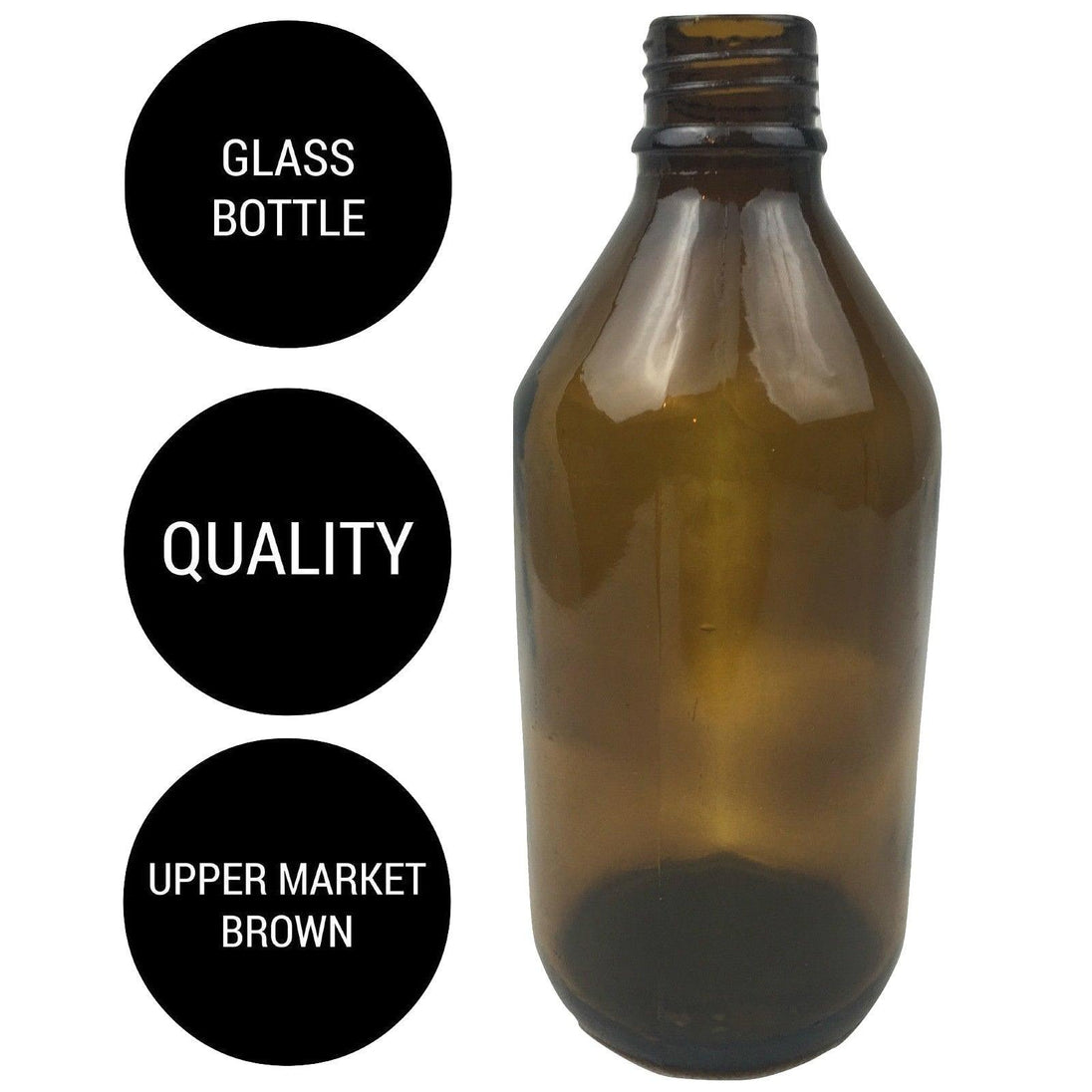 Buy 600ml Brown Glass Bottle for DIY Arts & Crafts without Lid/Cap discounted | Products On Sale Australia