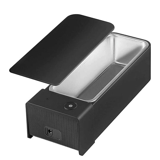 Buy 600ml Ultrasonic Jewellery Cleaner Mini Black - Personal Portable Sonic Bath discounted | Products On Sale Australia