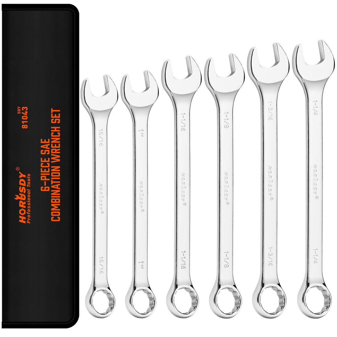 Buy 6Pc Extra Big Imperial Combination Spanner Ring Open Ended Combo Wrench Work discounted | Products On Sale Australia