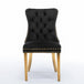 Buy 6x Velvet Dining Chairs with Golden Metal Legs-Black discounted | Products On Sale Australia