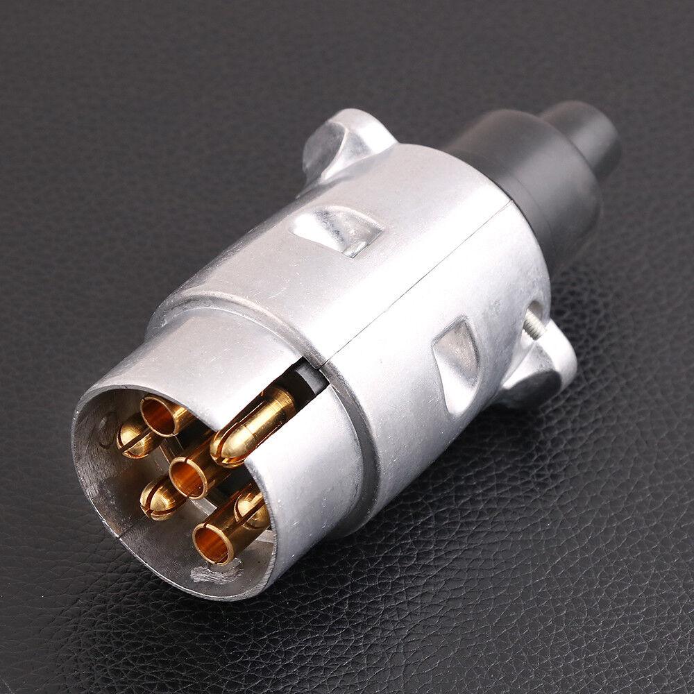 Buy 7 Pin Male + Female Round Trailer Plug LARGE Adapter Connector Caravan Boat Part discounted | Products On Sale Australia