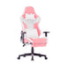 Buy 7 RGB Lights Bluetooth Speaker Gaming Chair Ergonomic Racing chair 165° Reclining Gaming Seat 4D Armrest Footrest Pink White discounted | Products On Sale Australia