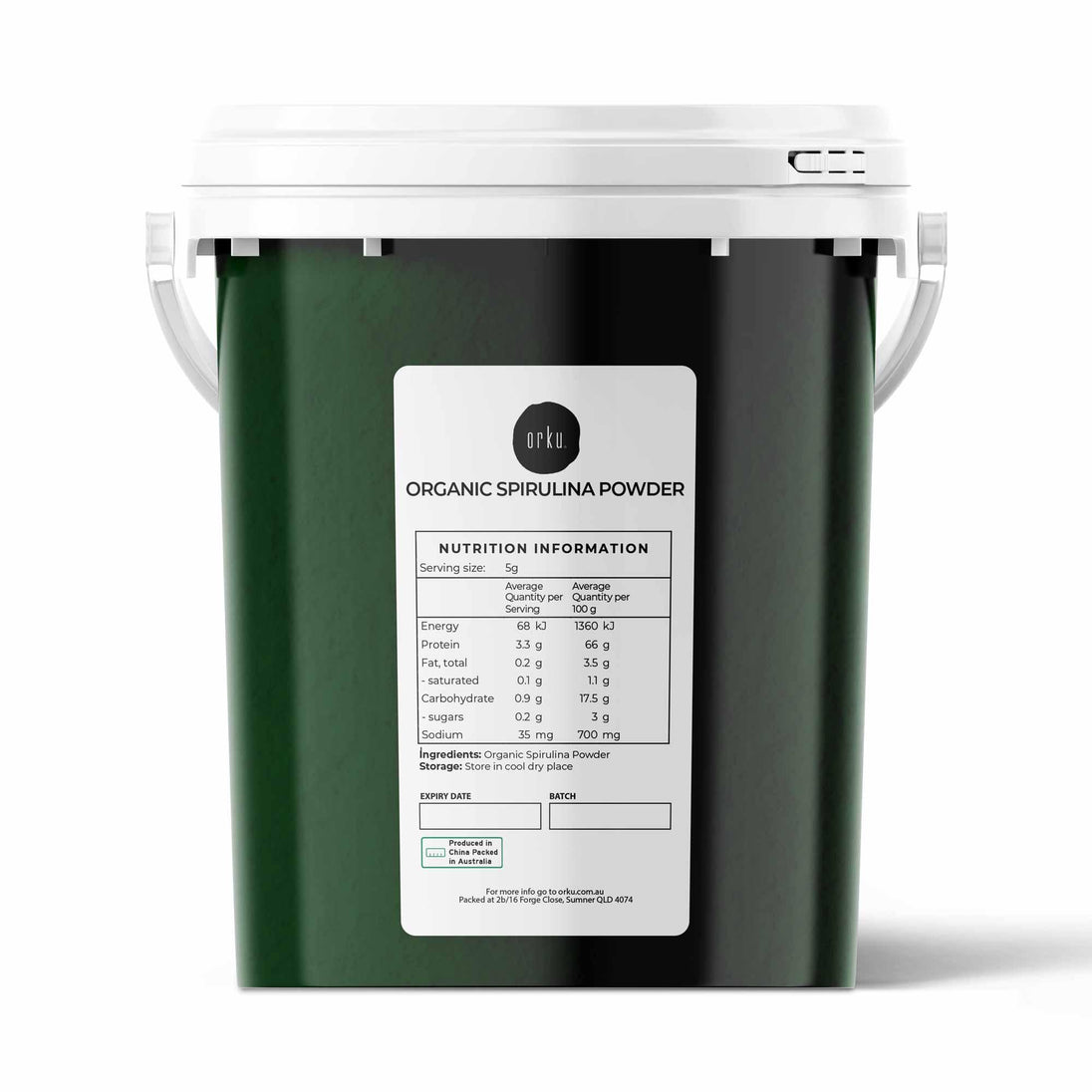 Buy 700g Organic Spirulina Powder Tub Bucket - Supplement Arthrospira Platensis Food discounted | Products On Sale Australia