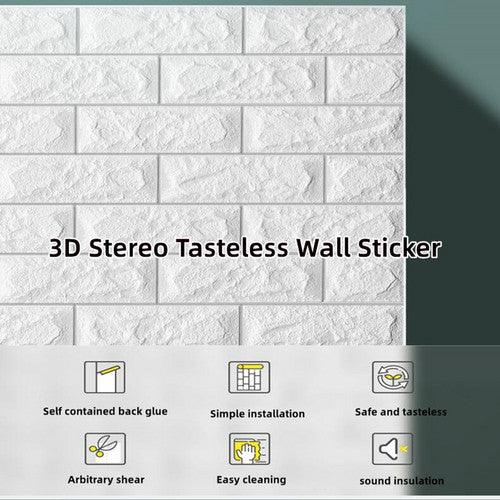 Buy 70CMx10M 3D Wall Paper Panel Foam Brick Self Adhesive Waterproof Wallpaper Sticker discounted | Products On Sale Australia