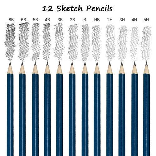 Buy 72pcs Professional Drawing Artist Kit Set Pencils and Sketch Charcoal Art Tools discounted | Products On Sale Australia