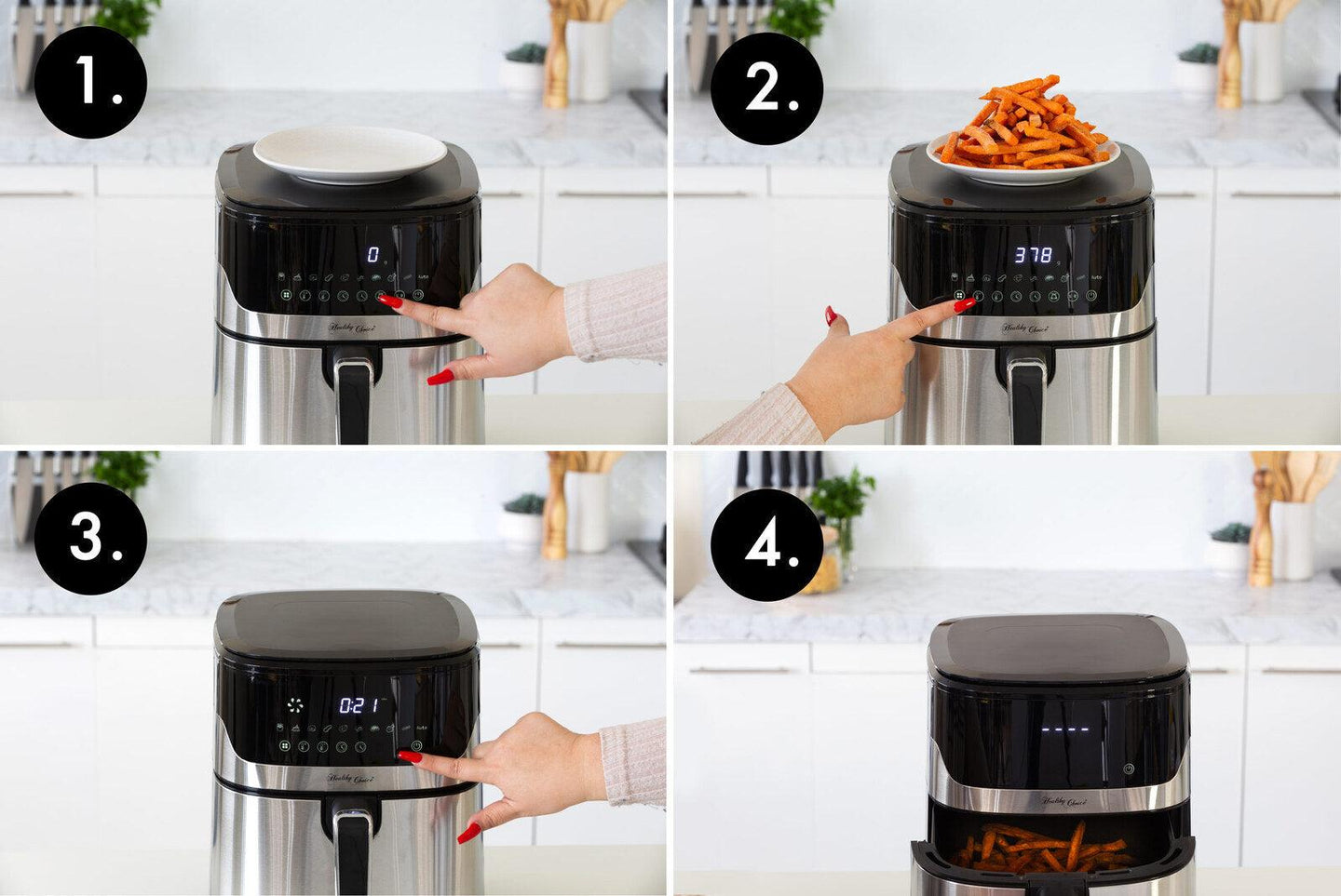 Buy 7L Air Fryer Wiz w/ Built-In Scale, 200C, 9 Cooking Programs discounted | Products On Sale Australia