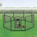 Buy 8 Panel Heavy Duty Pet Dog Playpen Puppy Exercise Fence Enclosure Cage discounted | Products On Sale Australia