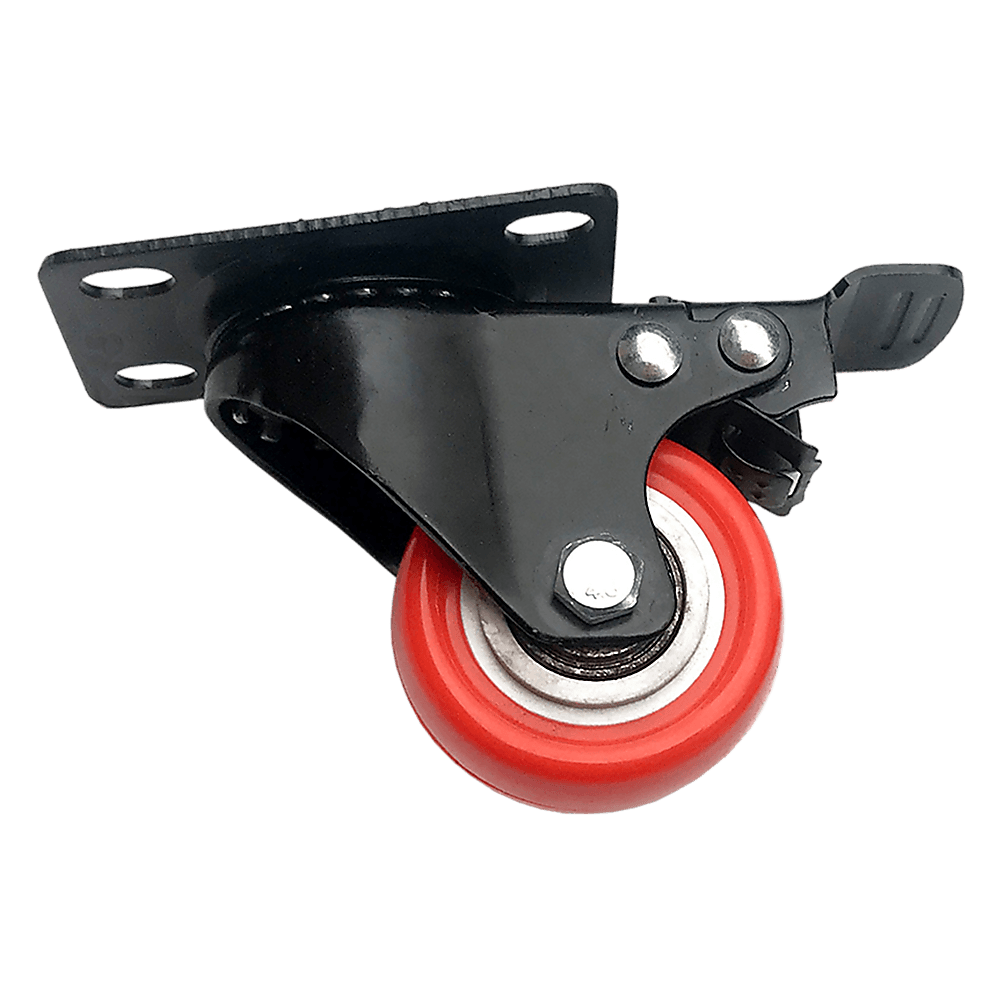 Buy 8 x 2" Polyurethane Castor Wheels - Swivel and 4 with brake discounted | Products On Sale Australia