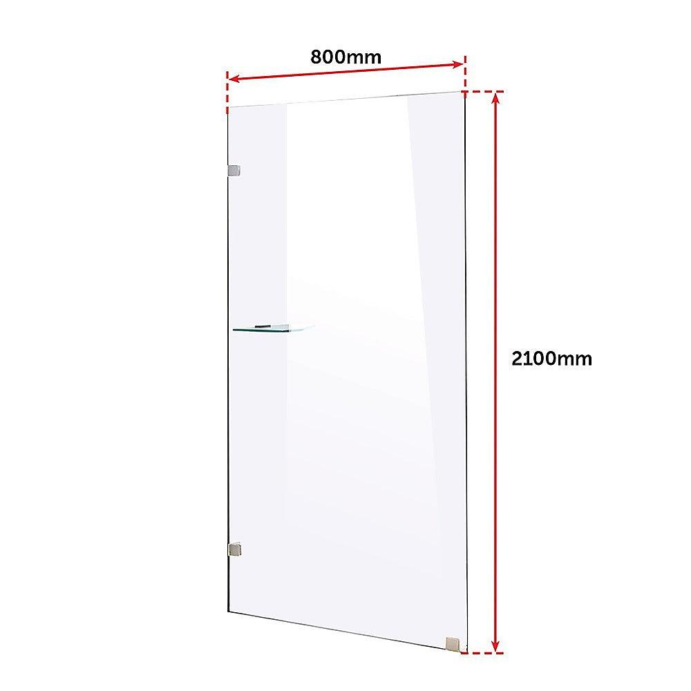 Buy 800 x 2100mm Frameless 10mm Safety Glass Shower Screen discounted | Products On Sale Australia