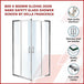 Buy 800 x 800mm Sliding Door Nano Safety Glass Shower Screen By Della Francesca discounted | Products On Sale Australia