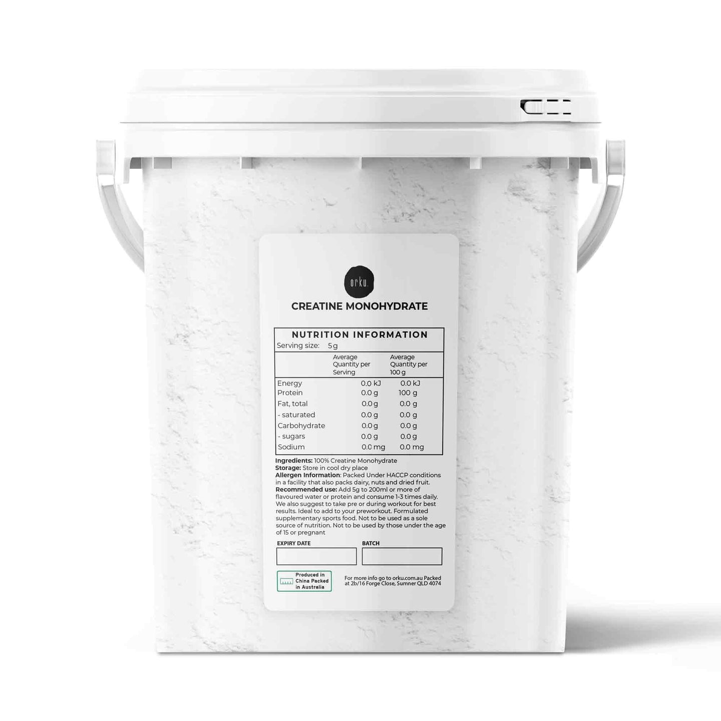 Buy 800g Creatine Monohydrate Powder - Micronised Pure Protein Supplement Bucket discounted | Products On Sale Australia