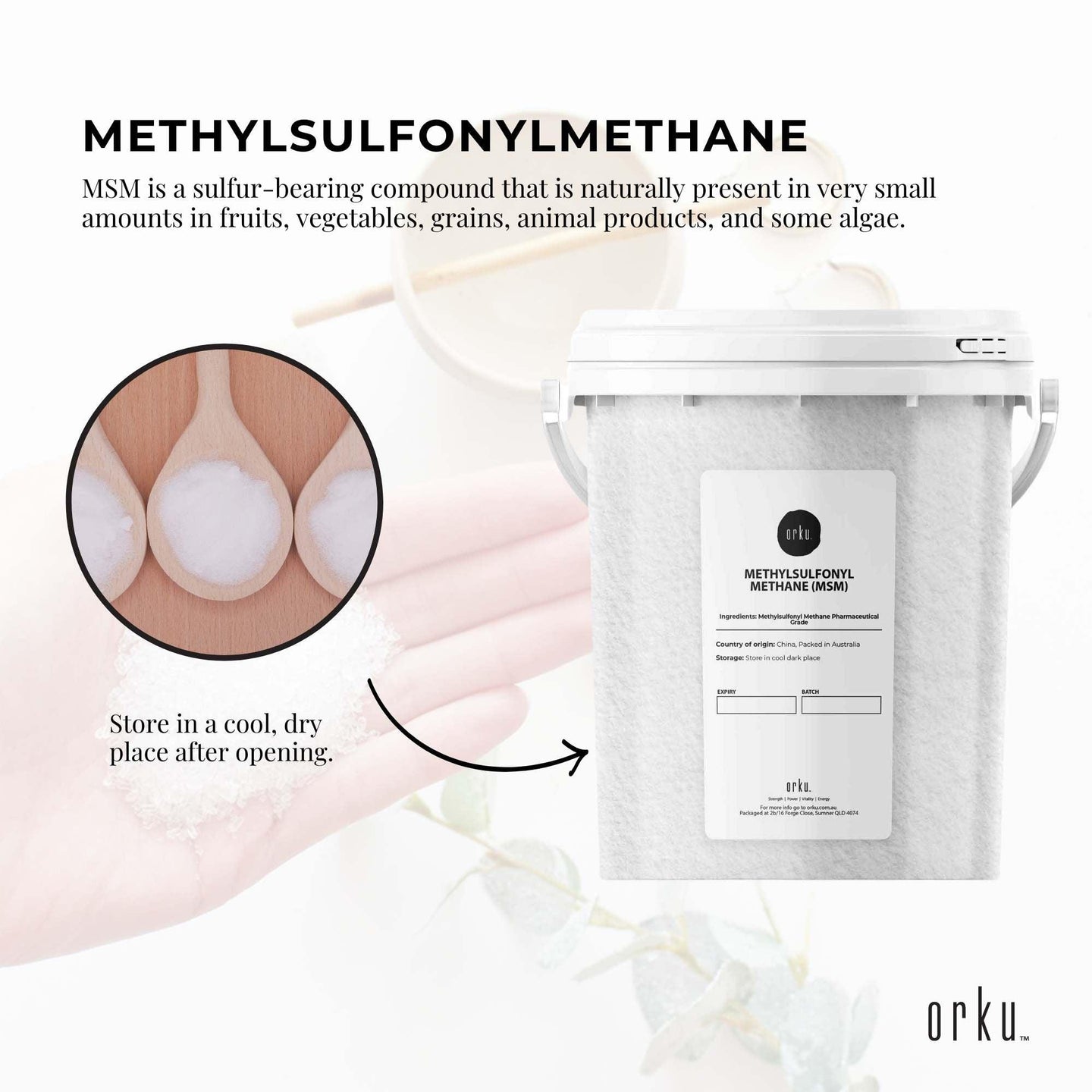 Buy 800g MSM Powder or Crystals Tub - 99% Pure Methylsulfonylmethane Dimethyl Sulfone discounted | Products On Sale Australia