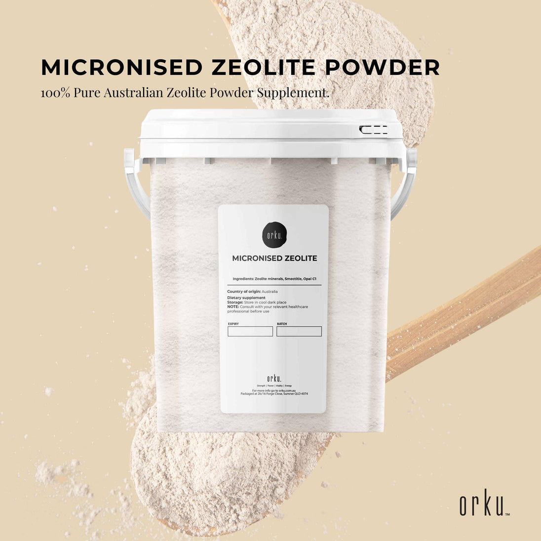 Buy 800g Pure Micronised Zeolite Powder Mineral Tub - Micronized Volcamin discounted | Products On Sale Australia