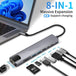 Buy 8in1 USB C Adapter 4K HDMI PD USB C Port USB 3.0 RJ45 SD/TF Card Reader Docking Station MacBook Ipad Pro Laptop discounted | Products On Sale Australia