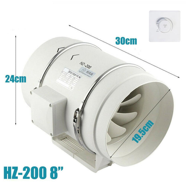 Buy 8inch Extractor Fan Duct Hydroponic Inline Exhaust Vent Industrial discounted | Products On Sale Australia