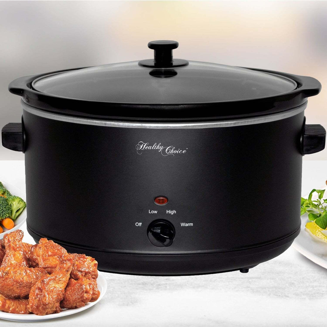 Buy 8L Slow Cooker (Black) Large Capacity Ceramic Pot, 300W discounted | Products On Sale Australia