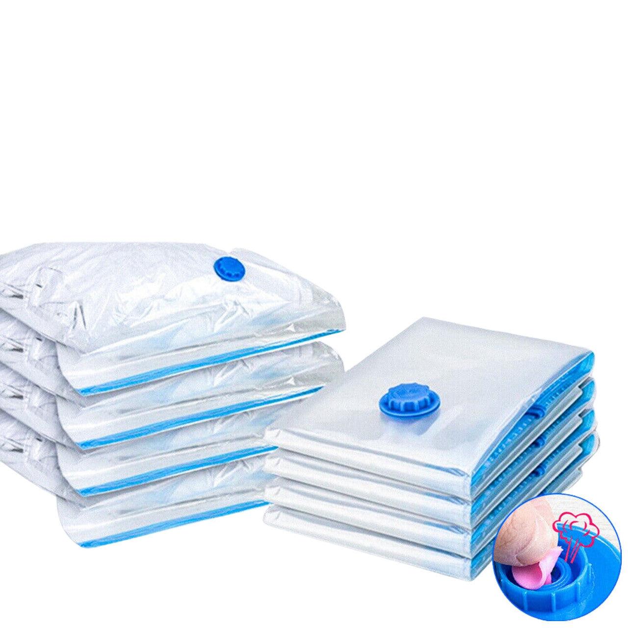 Buy 9 Pack Space Saver Vacuum Seal Storage Bag Kit, 2 Large, 5 Medium & 2 Small discounted | Products On Sale Australia