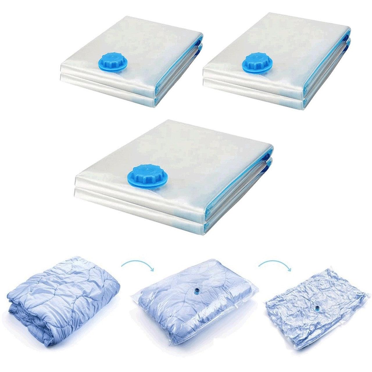 Buy 9 Pack Space Saver Vacuum Seal Storage Bag Kit, 2 Large, 5 Medium & 2 Small discounted | Products On Sale Australia