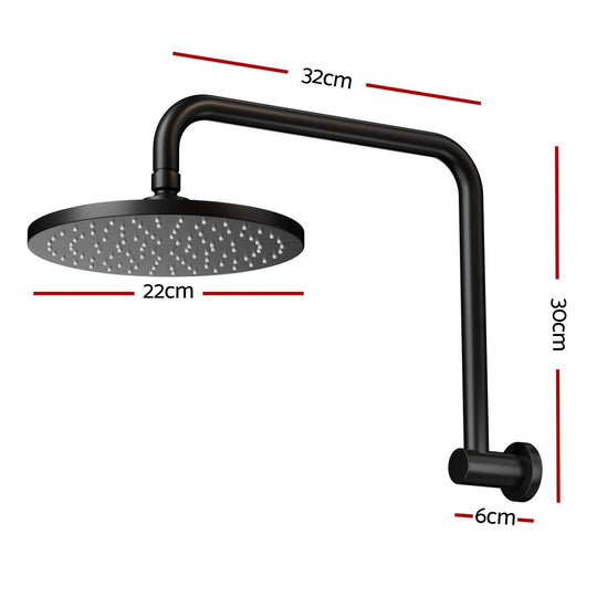 Buy 9'' Rain Shower Head Overhead High-pressure Swivel Black discounted | Products On Sale Australia