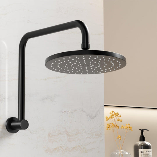 Buy 9'' Rain Shower Head Overhead High-pressure Swivel Black discounted | Products On Sale Australia