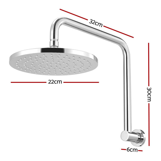 Buy 9'' Rain Shower Head Overhead High-pressure Swivel Chrome discounted | Products On Sale Australia