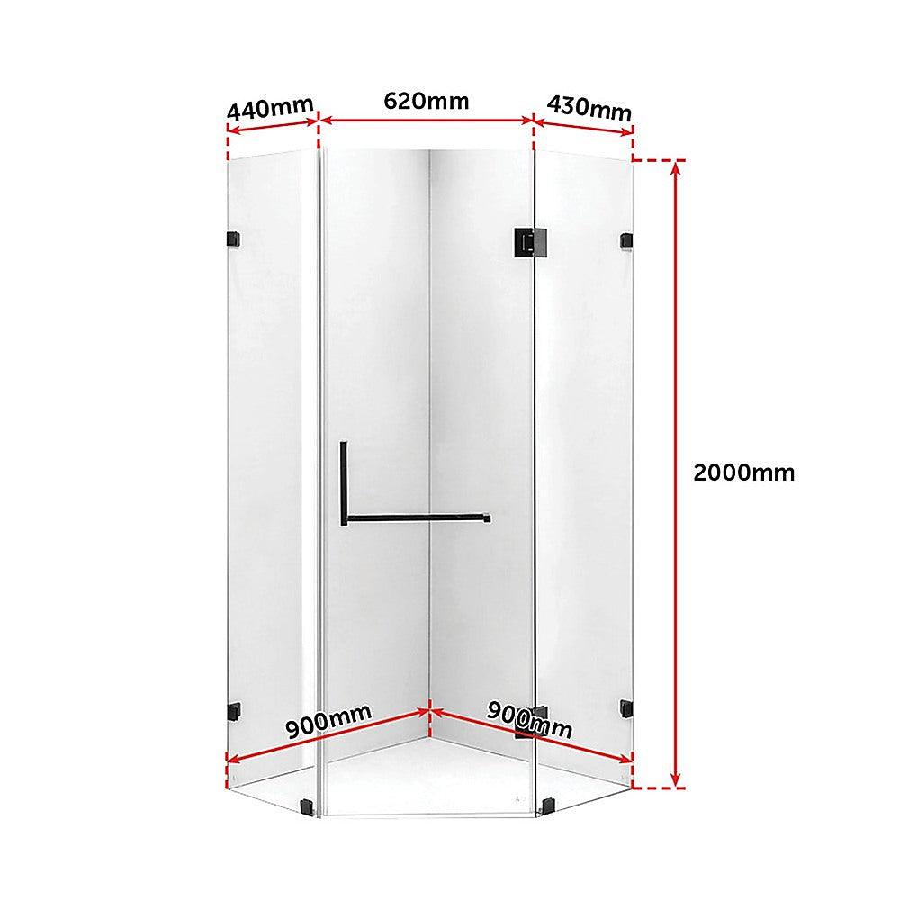 Buy 900 x 900mm Frameless 10mm Glass Shower Screen By Della Francesca discounted | Products On Sale Australia