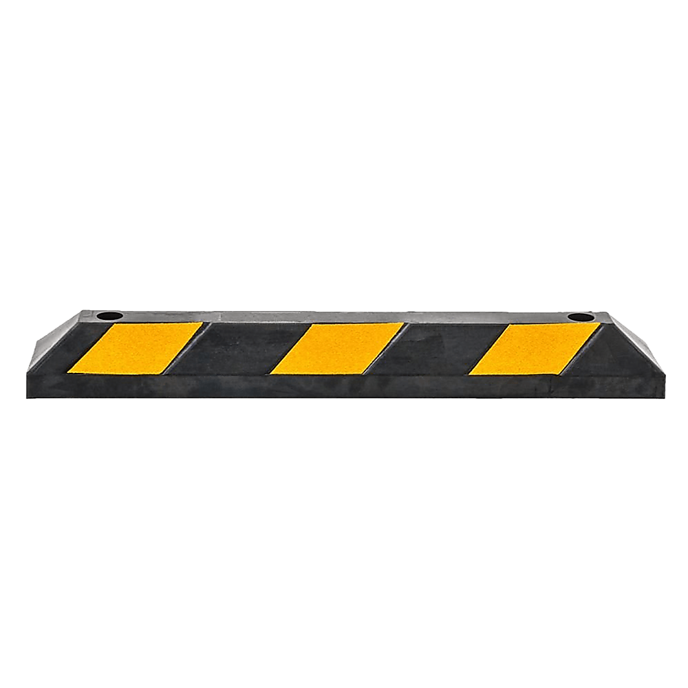 Buy 90cm Heavy Duty Rubber Curb Parking Guide Wheel Driveway Stopper Reflective Yellow discounted | Products On Sale Australia