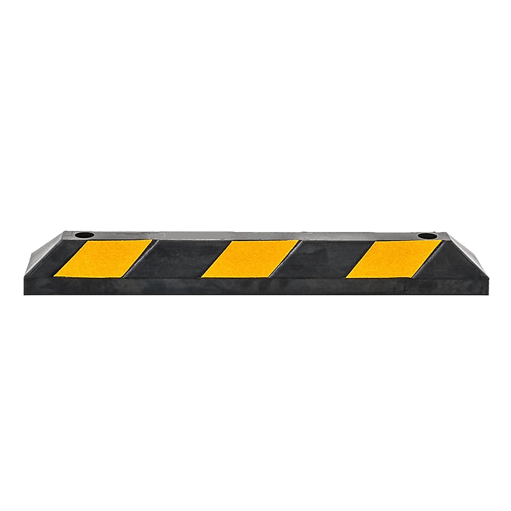 Buy 90cm Heavy Duty Rubber Curb Parking Guide Wheel Driveway Stopper Reflective Yellow discounted | Products On Sale Australia