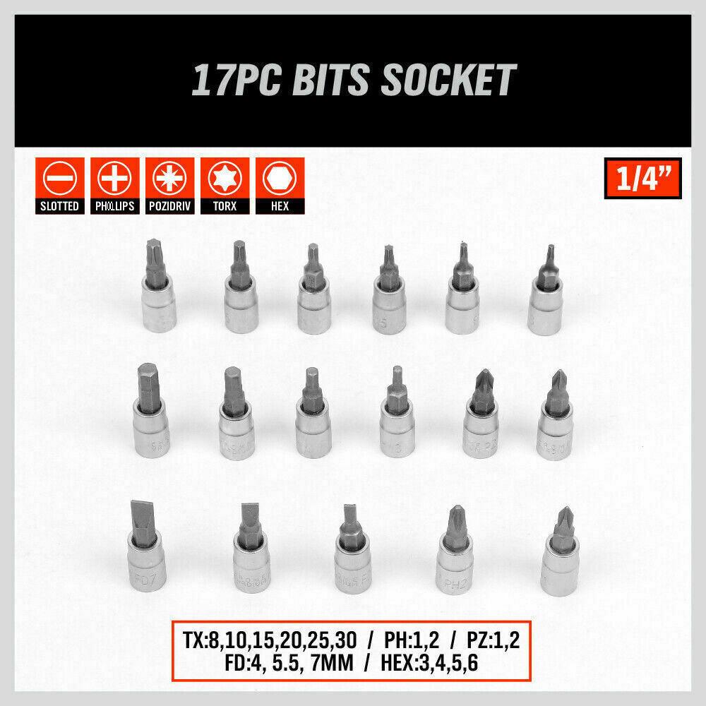 Buy 94Pc Socket Ratchet Wrench Set Screwdriver Bits Extension Torx Hex 1/4" 1/2" Dr. discounted | Products On Sale Australia