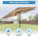 Buy 9FT Patio Umbrella Outdoor Garden Table Umbrella with 8 Sturdy Ribs discounted | Products On Sale Australia