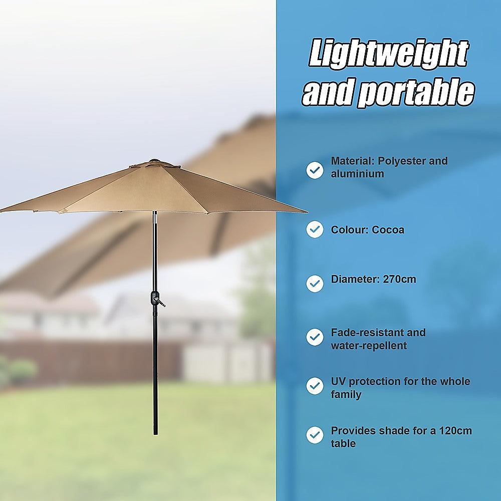 Buy 9FT Patio Umbrella Outdoor Garden Table Umbrella with 8 Sturdy Ribs discounted | Products On Sale Australia