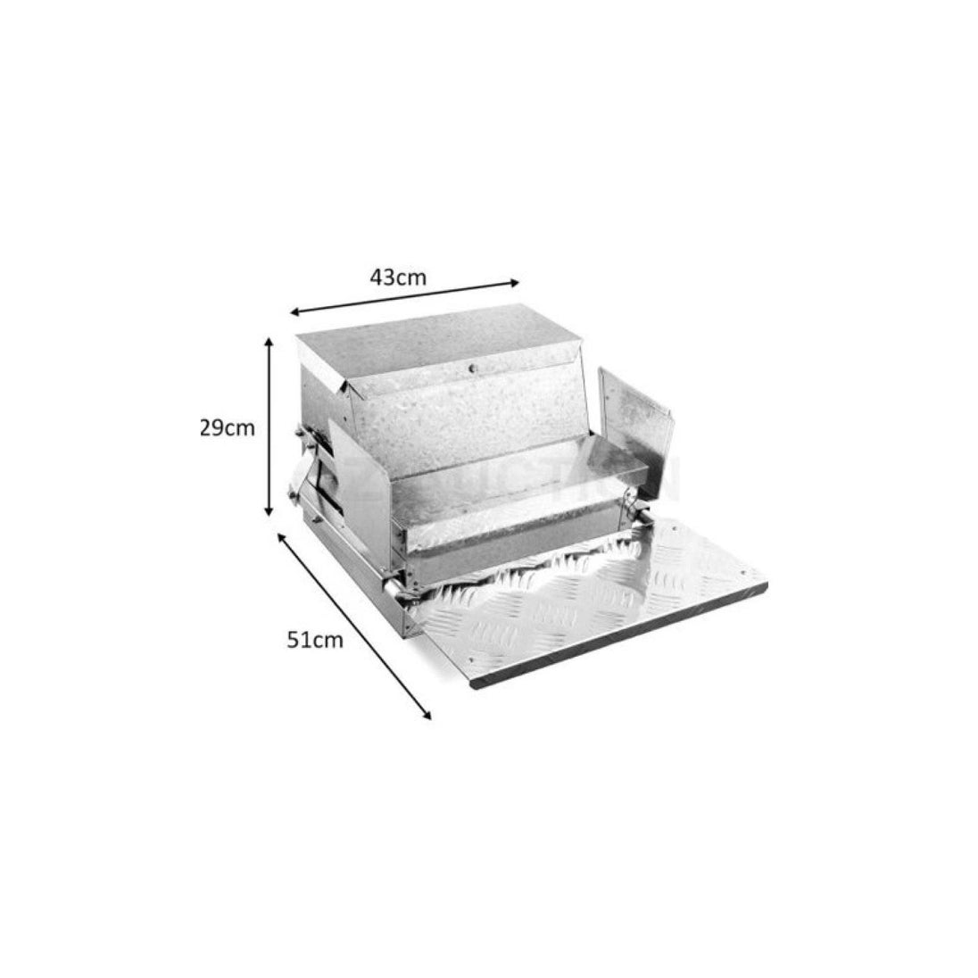 Buy 9kg Automatic Chook Chicken Feeder Poultry Auto Treadle Aluminium Metal Feeders discounted | Products On Sale Australia