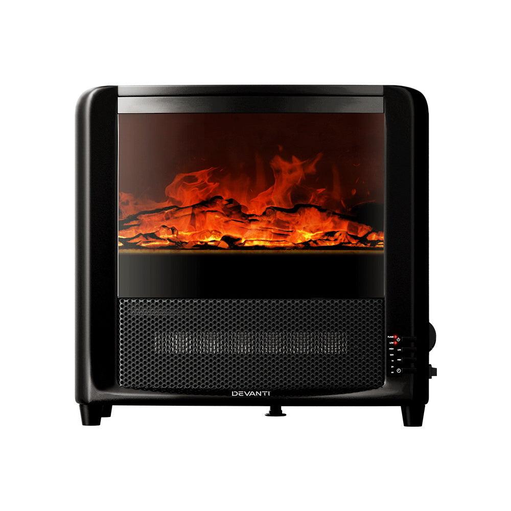 Buy Devanti Electric Fireplace Fire Heaters 2000W discounted | Products On Sale Australia