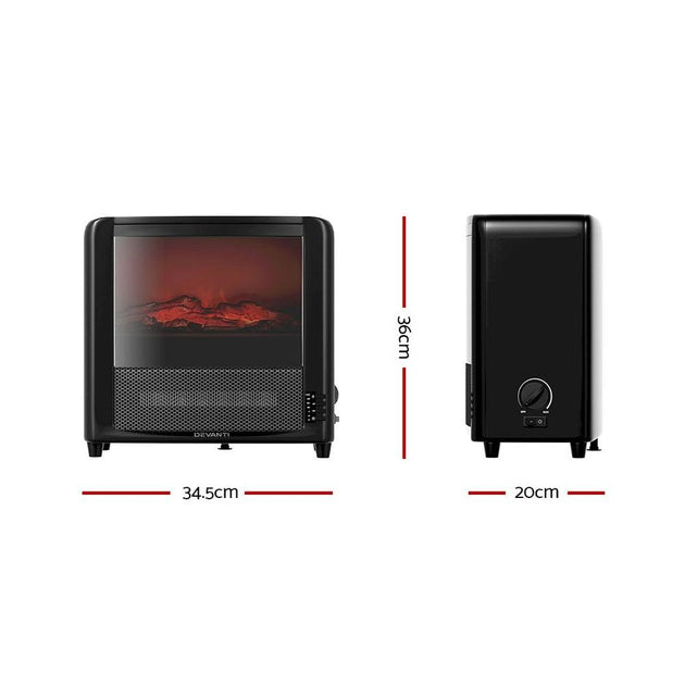 Buy Devanti Electric Fireplace Fire Heaters 2000W discounted | Products On Sale Australia