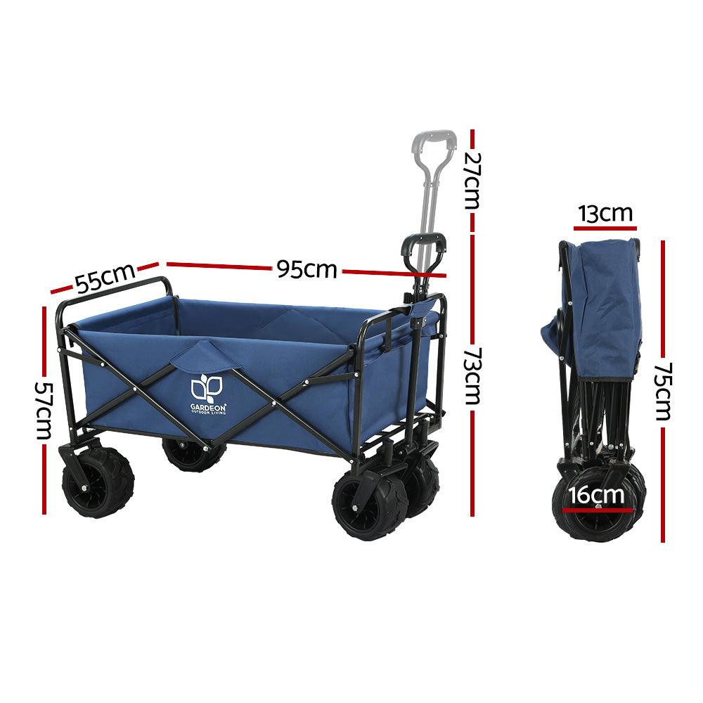 Buy Gardeon Garden Cart Folding 120kg Trolley Camping Wagon Barrow Outdoor Beach discounted | Products On Sale Australia