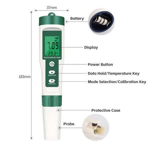 Buy 7 In 1 PH Meter TDS/EC/Salt/Temp Water Quality Monitor Tester Pen Pool Aquarium discounted | Products On Sale Australia