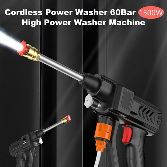 Buy 88V Cordless Electric High Pressure Washer Water Spray Gun Car Cleaner 2 Battery discounted | Products On Sale Australia