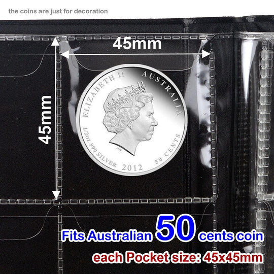 Buy 180 Coin Holder Collection Storage Collecting Money Penny Pockets Album Book AU discounted | Products On Sale Australia