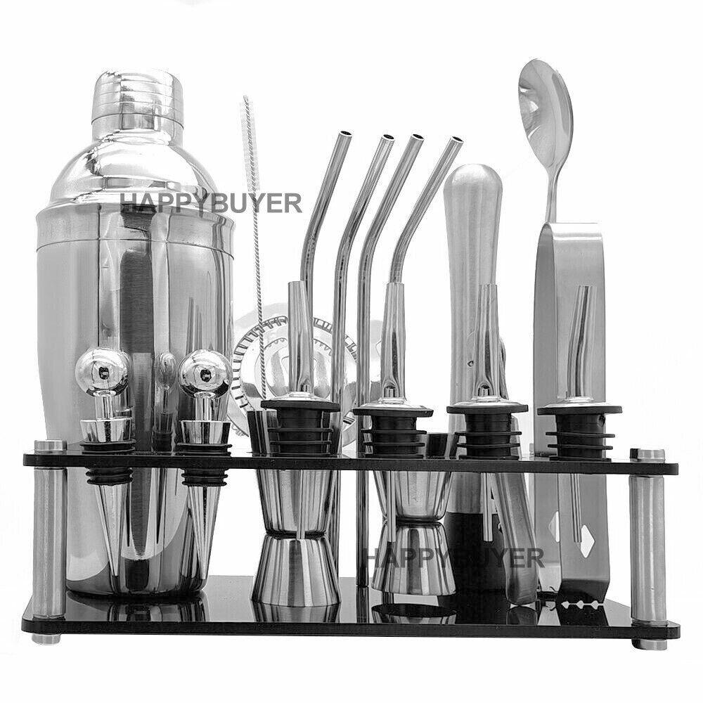 Buy 20Pcs Cocktail Shaker Set 750ml Martini Strainer Bartender Kit Bar Spirits Maker discounted | Products On Sale Australia