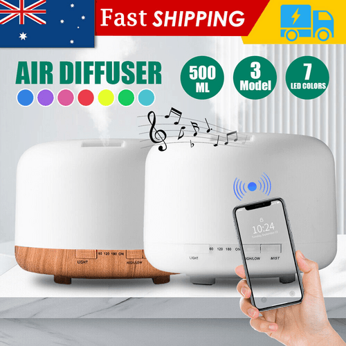 Buy Aroma Aromatherapy Diffuser LED Oil Ultrasonic Air Humidifier Purifier 500ML white discounted | Products On Sale Australia